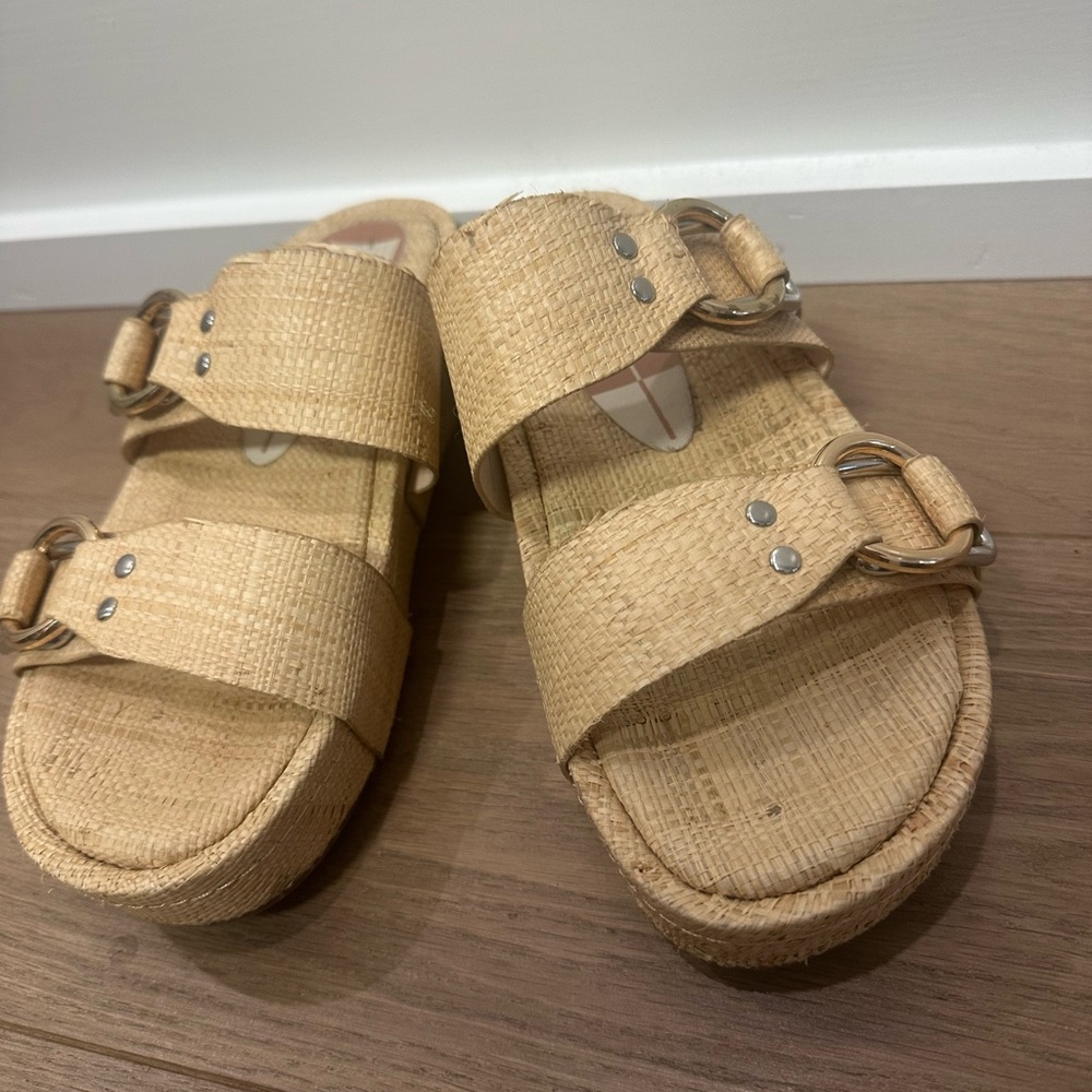 Beige Double Strap Sandals